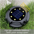 Solar Ground Lights 8 LED-schijfverlichting Zonne-aangedreven waterdichte in-grondlichten voor tuin, gazon, pad, loopbrug, dek, tuin